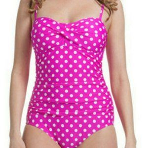 Vintage-looking Pink Polka Dotted Bathing Suit